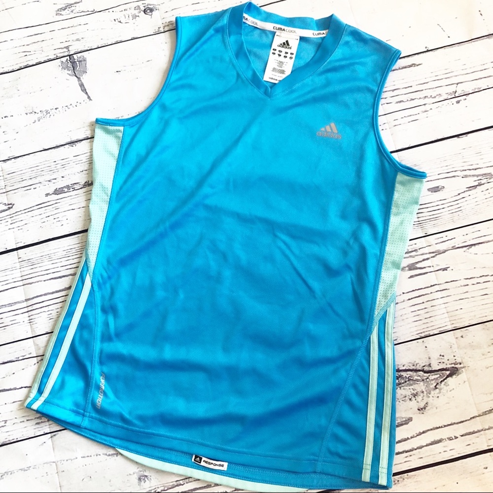 ADIDAS l Womens medium climacool tank top blue